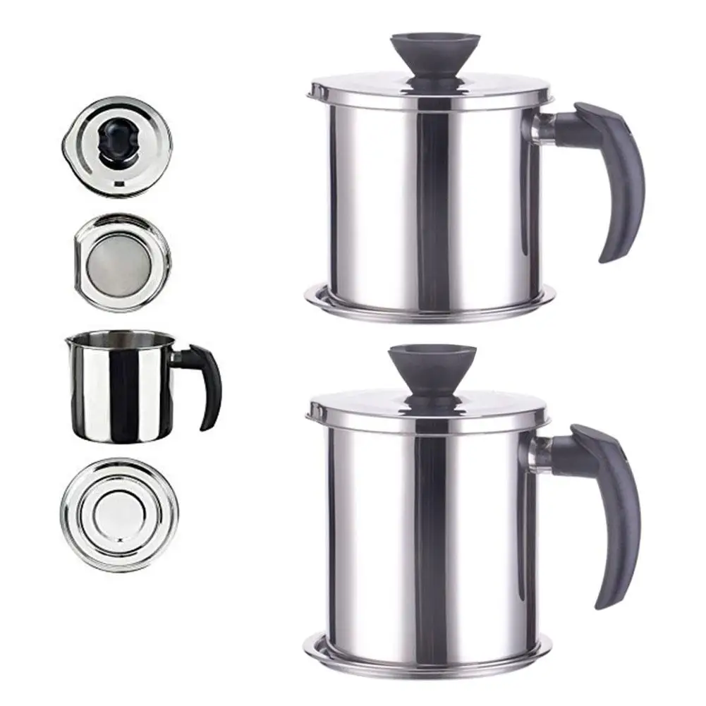 304 Stainless Steel Equipped with Lid Filter Oil Can Oil Recycling Cup Filter Cup Kitchen Household with Filter Net Kitchen tool
304 Stainless Steel Equipped with Lid Filter Oil Can Oil Recycling Cup Filter Cup Kitchen Household with Filter Net Kitchen tool