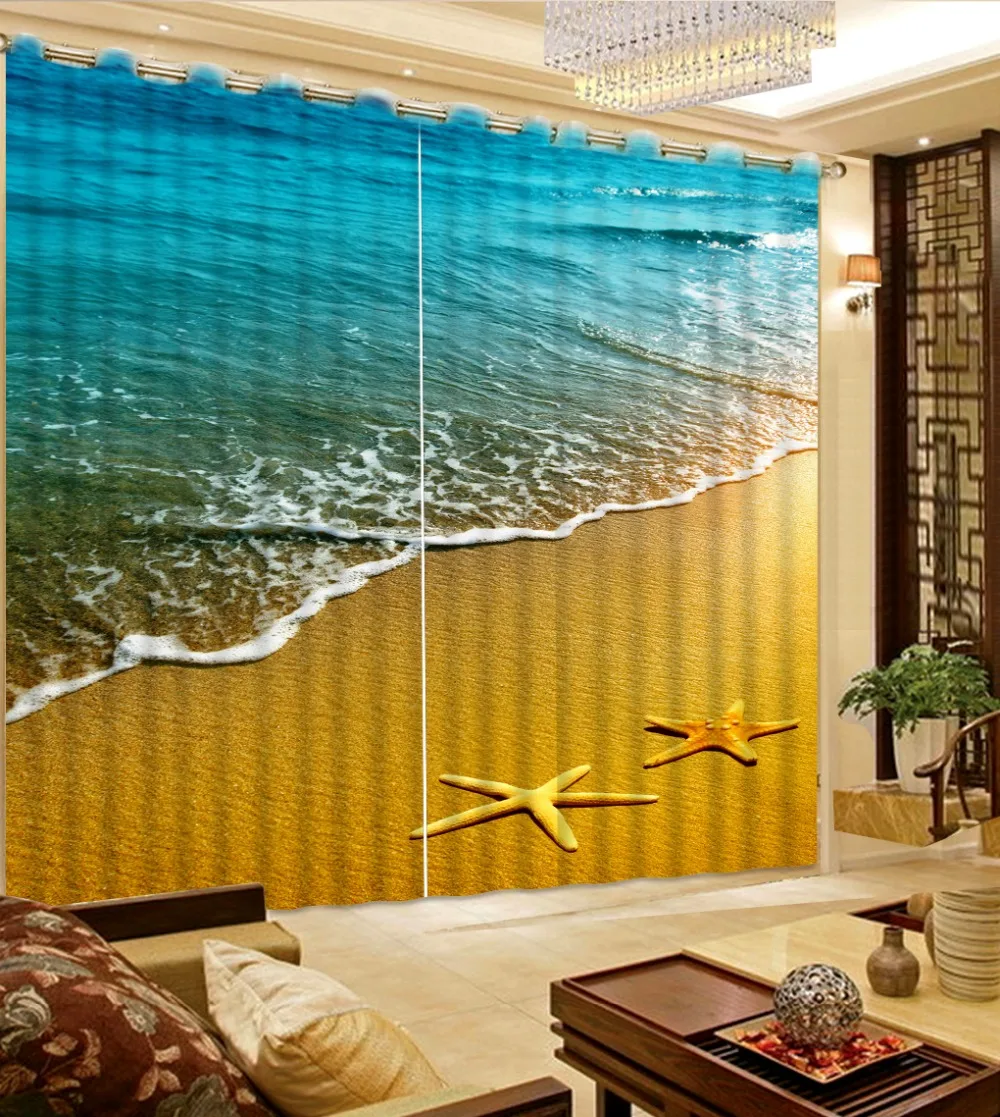 Modern Sheer Curtains Photo 3D Starfish beach Curtain Fashion Fabric Curtain Living Room Curtains
Modern Sheer Curtains Photo 3D Starfish beach Curtain Fashion Fabric Curtain Living Room Curtains