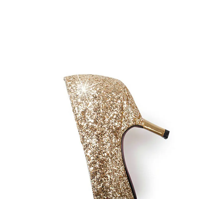 2019 New Women Shoes Fashion Sequined High Heels Slip On Pointed Toe Pumps Spring Autumn Party Wedding Ladies Shoes Gold Silver
2019 New Women Shoes Fashion Sequined High Heels Slip On Pointed Toe Pumps Spring Autumn Party Wedding Ladies Shoes Gold Silver