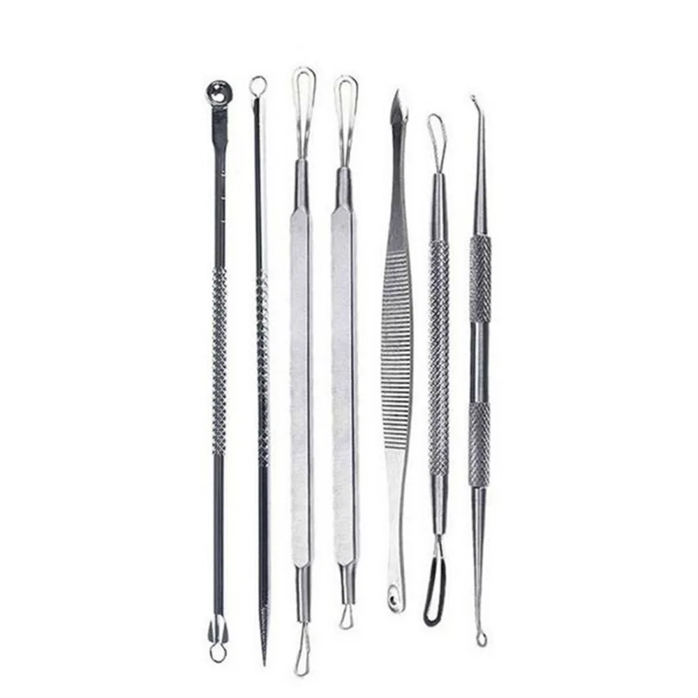 7pcs Acne Blemish Needle Pimple Spot Extractor Blackhead Remover Cleaner Tool Makeup Facial Face Cleaning Tool With Zipper Case
7pcs Acne Blemish Needle Pimple Spot Extractor Blackhead Remover Cleaner Tool Makeup Facial Face Cleaning Tool With Zipper Case