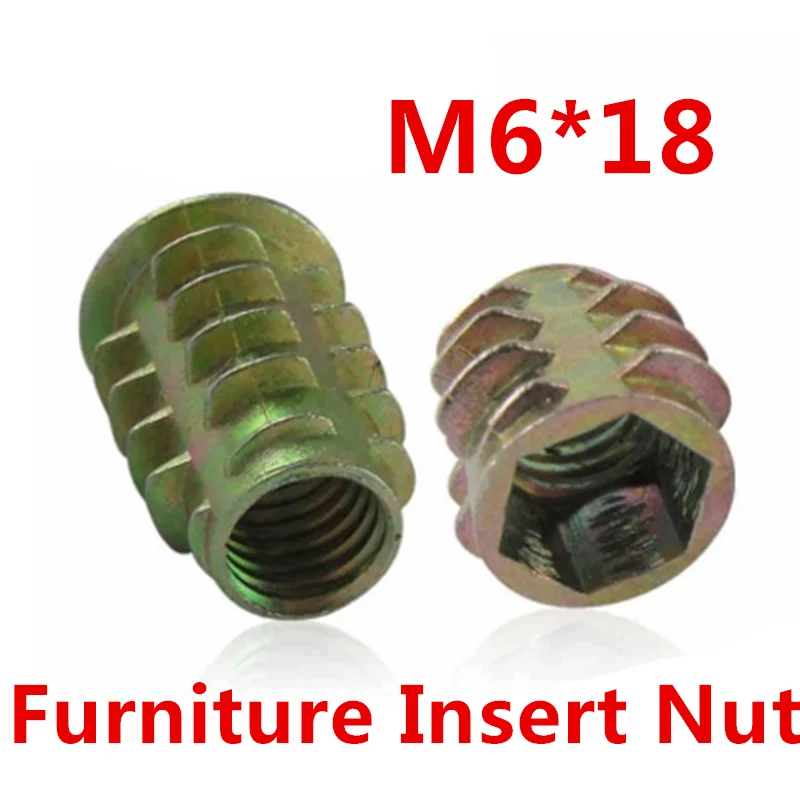 50pcs M6*18 Furniture Nut Cabinet Connecting Screw Internal Thread Insert Nuts/ Hex Drive Head Decoration Wood Insert Nut
50pcs M6*18 Furniture Nut Cabinet Connecting Screw Internal Thread Insert Nuts/ Hex Drive Head Decoration Wood Insert Nut
