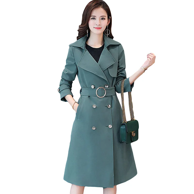 2019 Autumn Women Vintage Long Trench Coat Plus Size Double-breasted Elegant Adjustable Waist Belts Casual Spring Outerwear
2019 Autumn Women Vintage Long Trench Coat Plus Size Double-breasted Elegant Adjustable Waist Belts Casual Spring Outerwear