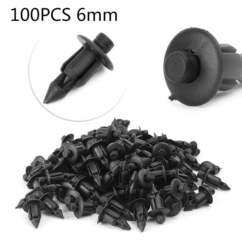 100x Car 6mm Hole Plastic Rivets Fastener Push Clip Black Auto Vehicle Door Trim Panel Retainer Fastener Clips For Suzuki GSXR
100x Car 6mm Hole Plastic Rivets Fastener Push Clip Black Auto Vehicle Door Trim Panel Retainer Fastener Clips For Suzuki GSXR