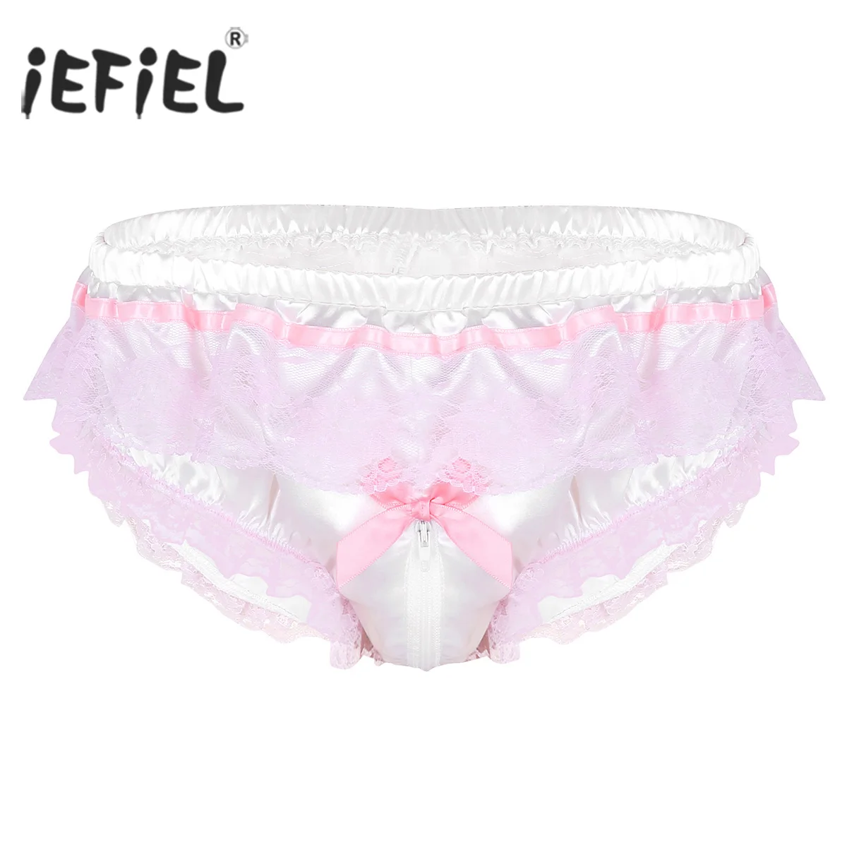 iEFiEL Mens Sissy Bikini Gay Panties Shiny Lingerie Ruffled Floral Lace Zipper Crotch High Cut Bulge Pouch Briefs Underwear
iEFiEL Mens Sissy Bikini Gay Panties Shiny Lingerie Ruffled Floral Lace Zipper Crotch High Cut Bulge Pouch Briefs Underwear