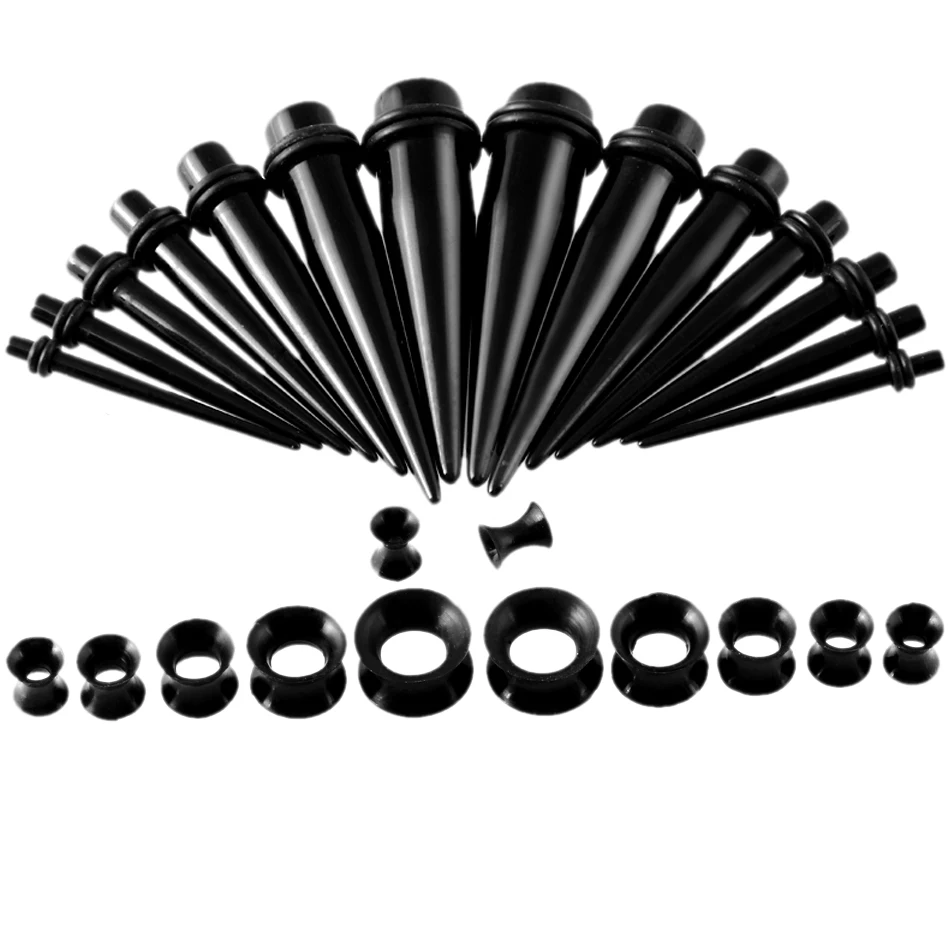 30pcs/lot Silicone Ear Plugs and Tunnels Piercings Black Acrylic Ear Stretcher Ear Piercings Ear Plugs Body Jewelry Piercings
30pcs/lot Silicone Ear Plugs and Tunnels Piercings Black Acrylic Ear Stretcher Ear Piercings Ear Plugs Body Jewelry Piercings