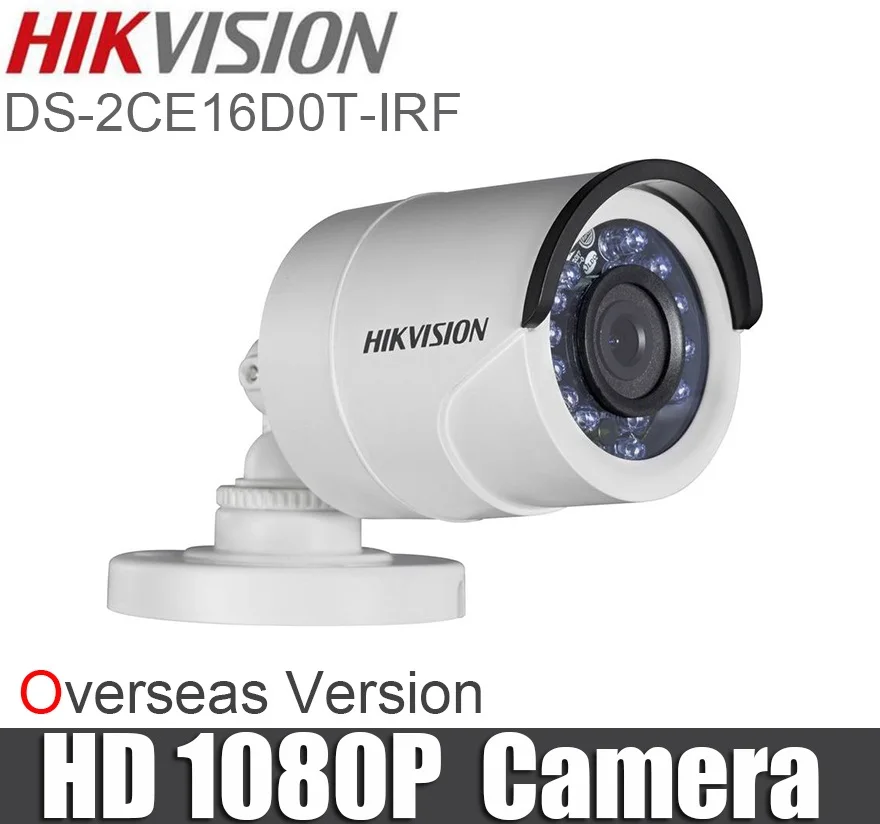 HIKVISION DS-2CE16D0T-IRF CVBS/AHD/TVI/CVI 2MP HD1080P пуля ИК Камера 20 м расстояние IP66 всепогодный CCTV