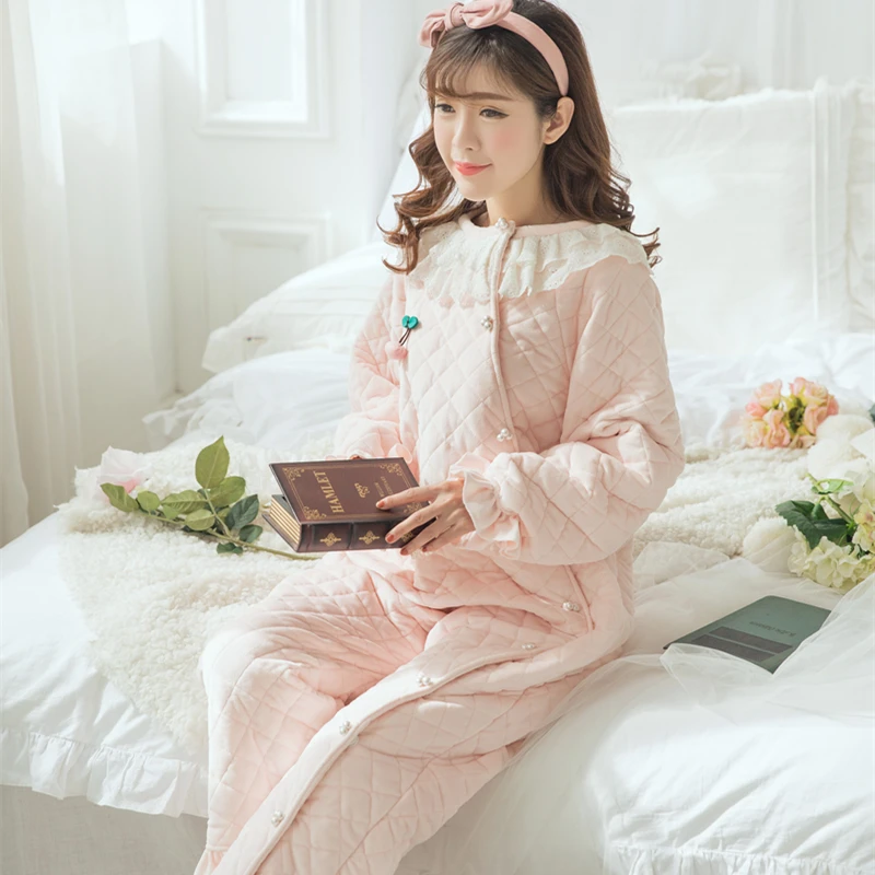 New Winter Onesies Pyjamas Cotton Wear Sleepwear Princess Sleepwear Long Onesies Women's 2 Color Home Wear Gown High-quality
New Winter Onesies Pyjamas Cotton Wear Sleepwear Princess Sleepwear Long Onesies Women's 2 Color Home Wear Gown High-quality