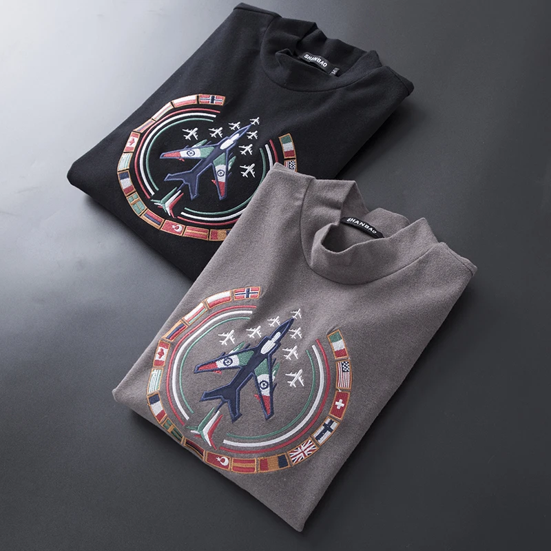Black Gray Designer US Air Force Men T-shirts Fashion 2019 Autumn Winter Thick Aircraft Embroidery Long Sleeve Male T Shirt 8319
Black Gray Designer US Air Force Men T-shirts Fashion 2019 Autumn Winter Thick Aircraft Embroidery Long Sleeve Male T Shirt 8319