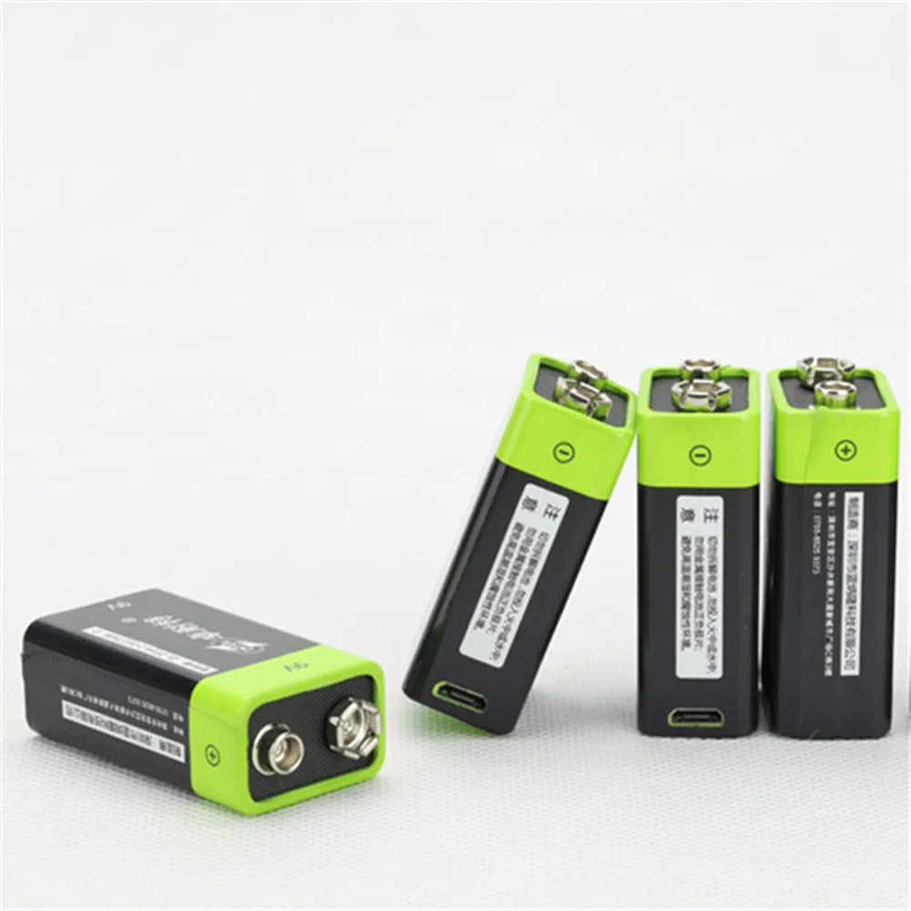 4 шт./лот ZNTER S19 9 в 600 мАч USB перезаряжаемая В литиевая батарея для камеры Аксессуары