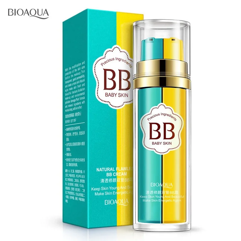 BIOAQUA New Arrival BB cream new design Pink and blue double tubes BB cream Perfect Cover Blemish Makeup Cosmetic Foundation
BIOAQUA New Arrival BB cream new design Pink and blue double tubes BB cream Perfect Cover Blemish Makeup Cosmetic Foundation