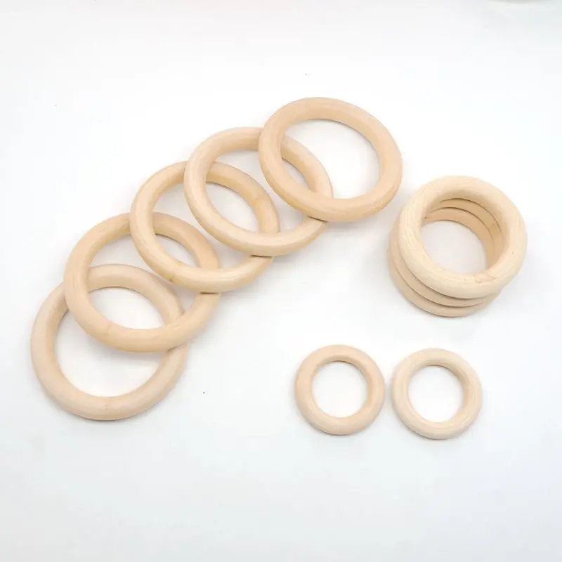 Chenkai 4cm 100PCS Natural Wood Unfinished Wood Rings Wooden Teethers For DIY Infant/Baby Necklace Bracelet Accessories
Chenkai 4cm 100PCS Natural Wood Unfinished Wood Rings Wooden Teethers For DIY Infant/Baby Necklace Bracelet Accessories
