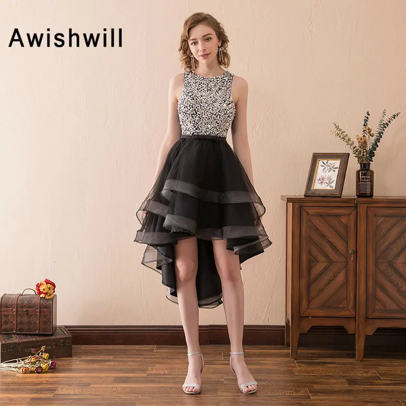 Real Photos Sleeveless Sparkly Beading Tulle High Low Prom Dresses For Graduation Party Open Back Formal Evening Gowns for Women
Real Photos Sleeveless Sparkly Beading Tulle High Low Prom Dresses For Graduation Party Open Back Formal Evening Gowns for Women