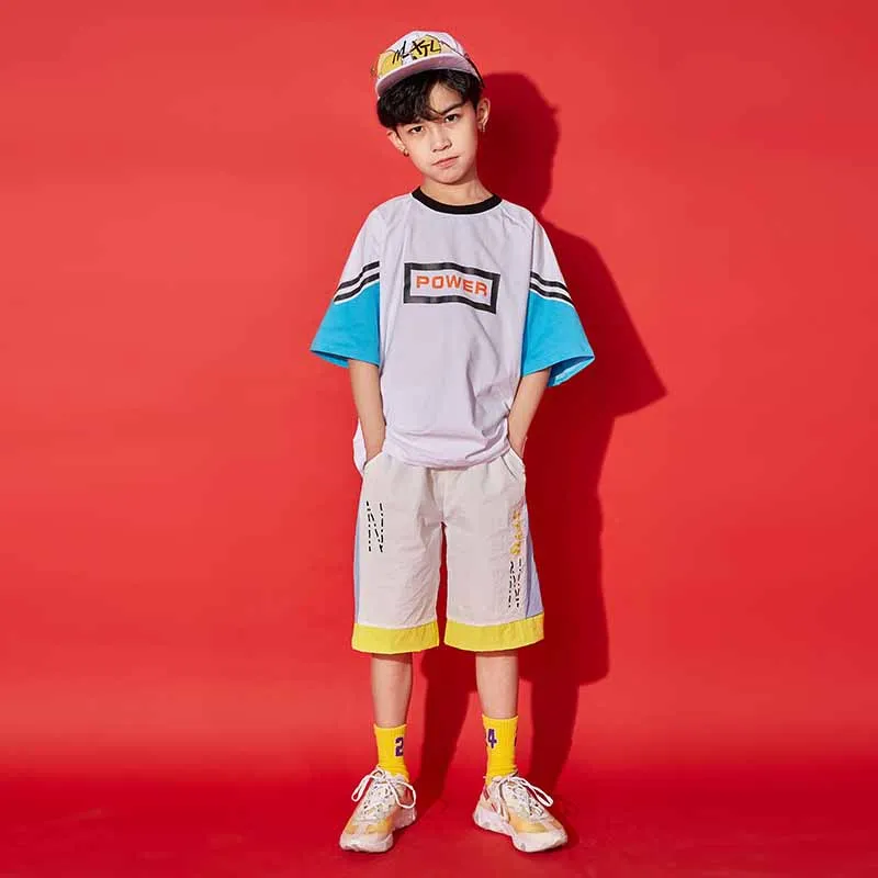 2019 New Hip Hop Costumes Kids Boys Jazz Dance Child Costume Loose White Round Neck Short Sleeve Shorts Dancing Outfit BDY029
2019 New Hip Hop Costumes Kids Boys Jazz Dance Child Costume Loose White Round Neck Short Sleeve Shorts Dancing Outfit BDY029