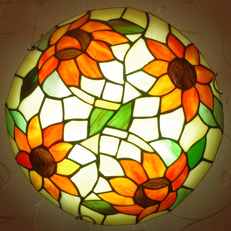 FUMAT садовый Подсолнечник потолочный светильник Диммер витражный светильники для