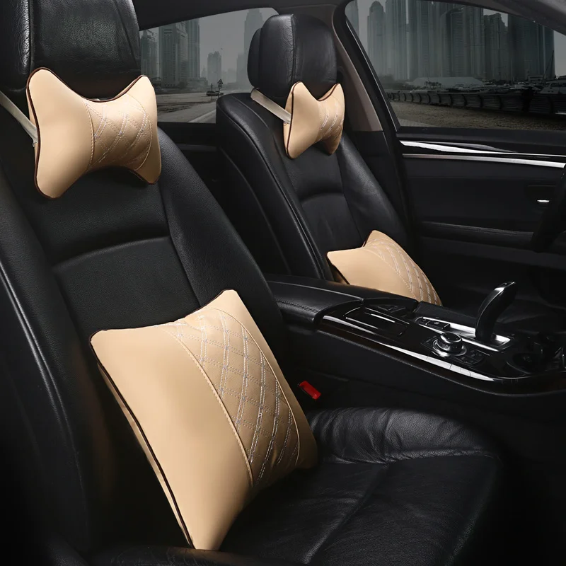 KKYSYELVA Leather Car Headrest Pillow Neck Pillows Lumbar Support for Office Chair Waist Back Support Car Styling
KKYSYELVA Leather Car Headrest Pillow Neck Pillows Lumbar Support for Office Chair Waist Back Support Car Styling