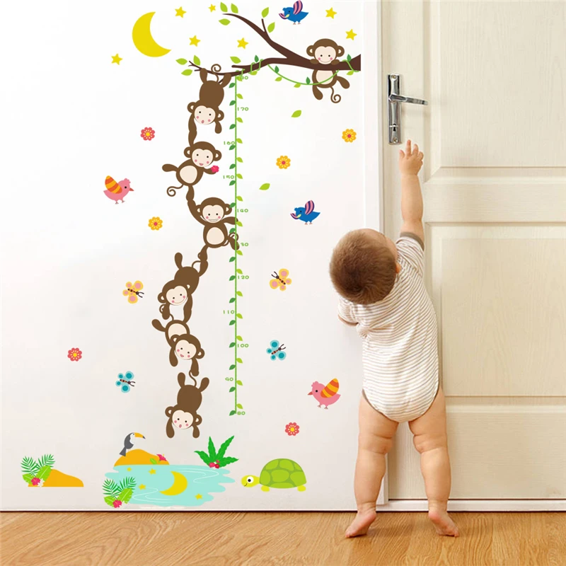 Cartoon Monkey Height Scale Measure Chart Wall Stickers For Kids Rooms Boys Girls Children Bedroom Home Decor Nursery Wall Decal
Cartoon Monkey Height Scale Measure Chart Wall Stickers For Kids Rooms Boys Girls Children Bedroom Home Decor Nursery Wall Decal