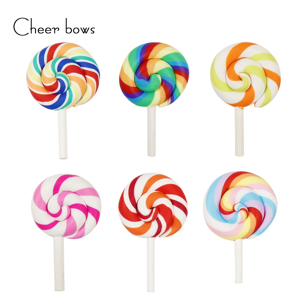 5pcs/bag Sweet Candy Patch Soft Clay Lollipop Cabochons Handmade Embellishment Resin Material DIY Hair Bow Phone Decorative
5pcs/bag Sweet Candy Patch Soft Clay Lollipop Cabochons Handmade Embellishment Resin Material DIY Hair Bow Phone Decorative