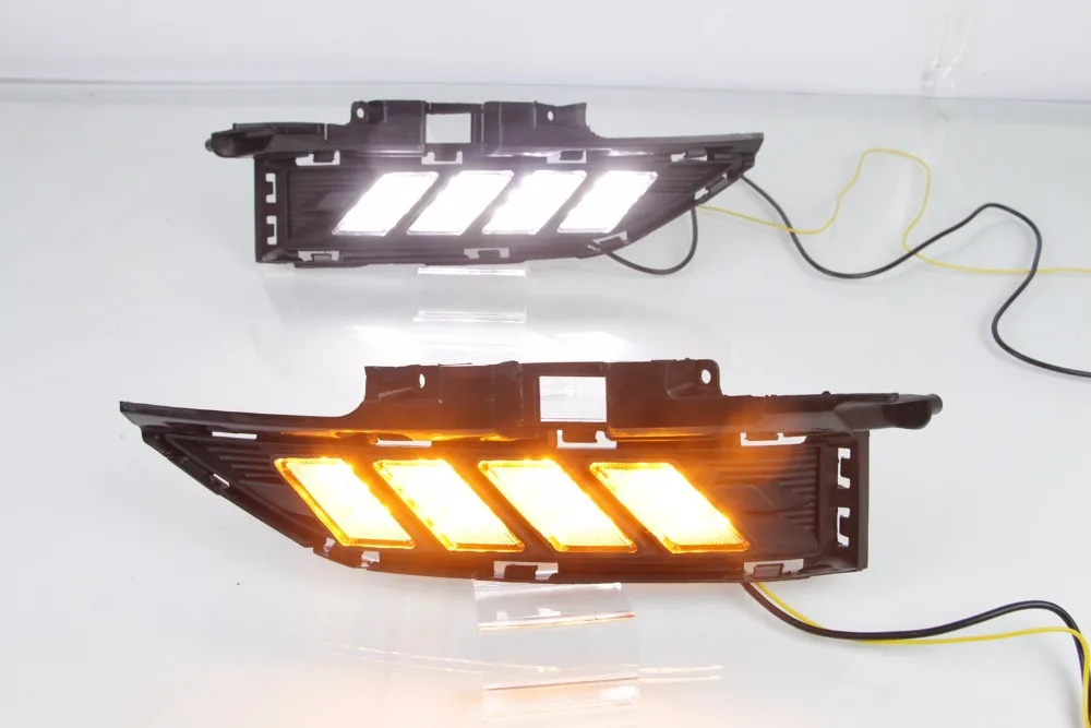 Osmrk led drl daytime running light for Hyundai Encino with Dynamic moving yellow turn signal and blue night running light
Osmrk led drl daytime running light for Hyundai Encino with Dynamic moving yellow turn signal and blue night running light