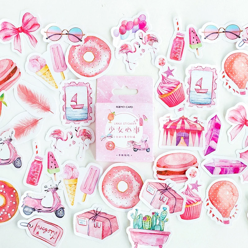 46Pc Creative Sweet Girl's Item Stickers Decoration Stationery Label For DIY Scrapbooking Diary Album Sticker School Supplies
46Pc Creative Sweet Girl's Item Stickers Decoration Stationery Label For DIY Scrapbooking Diary Album Sticker School Supplies