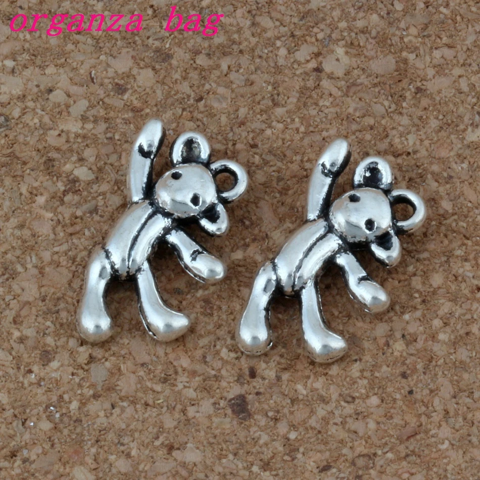 Bear Charms Pendants 100Pcs/lot 10.5 x19.5mm Zinc alloy Fashion Jewelry DIY Fit Bracelets Necklace Earrings A-218
Bear Charms Pendants 100Pcs/lot 10.5 x19.5mm Zinc alloy Fashion Jewelry DIY Fit Bracelets Necklace Earrings A-218
