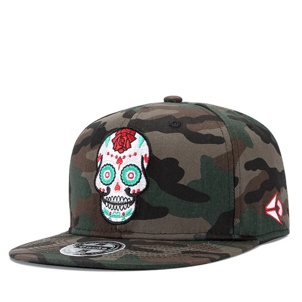 Camouflage Cotton Men Hip Hop Cap Skull Rose Embroidery Snapback Caps For Women Baseball Cap Adjustable Street Dancer Hat
Camouflage Cotton Men Hip Hop Cap Skull Rose Embroidery Snapback Caps For Women Baseball Cap Adjustable Street Dancer Hat