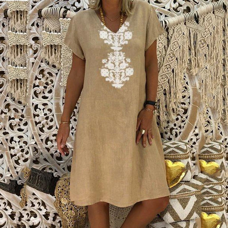 Seven Colors Short Sleeve V Neck Fashion Sexy Print Dress New Style Robe Femme Summer Dress Plus Size Women Dress
Seven Colors Short Sleeve V Neck Fashion Sexy Print Dress New Style Robe Femme Summer Dress Plus Size Women Dress
