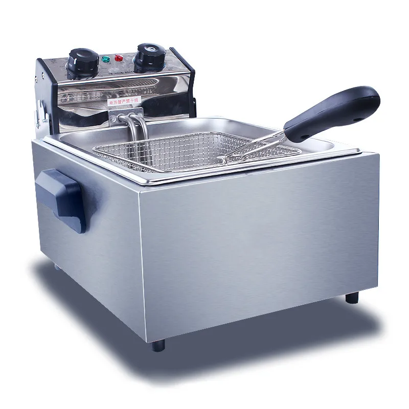 Electric Deep Fryers Stainless steel single cylinder screen electric frying stove commercial pan French fries 6 L NEW
Electric Deep Fryers Stainless steel single cylinder screen electric frying stove commercial pan French fries 6 L NEW