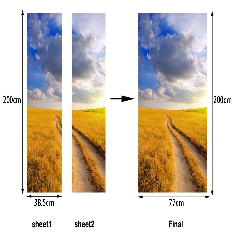 Pastoral Autumn Prairie Field Sky Door Sticker for Bedroom Living Room Art PVC Waterproof Door Wrap Decal
Pastoral Autumn Prairie Field Sky Door Sticker for Bedroom Living Room Art PVC Waterproof Door Wrap Decal