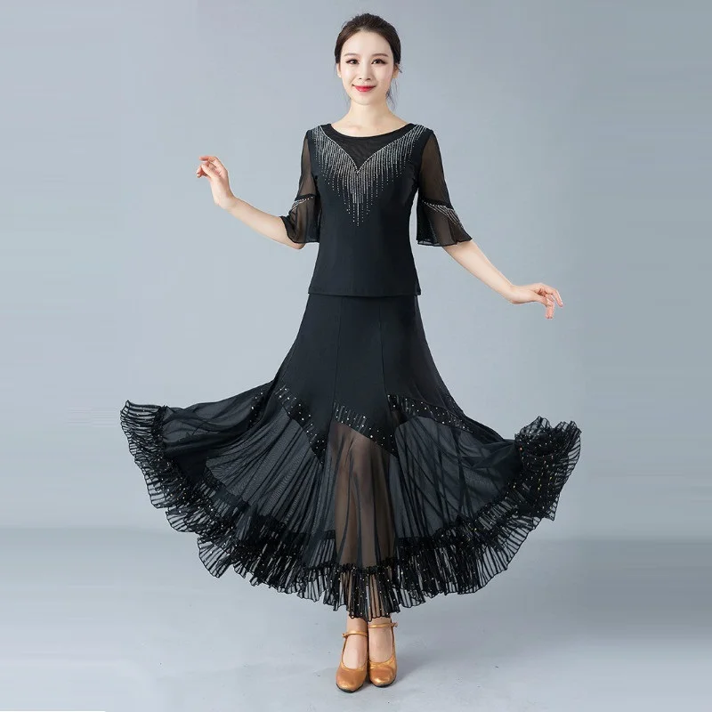 Girls Ballroom Dancing Skirt Female Waltz Dance Blouse Wear Women's Modern Dance Skirt Waltz Standard Dance Costumes D0819
Girls Ballroom Dancing Skirt Female Waltz Dance Blouse Wear Women's Modern Dance Skirt Waltz Standard Dance Costumes D0819