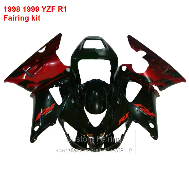 Motorcycle Fairing kit For YAMAHA YZF R1 98 99 ( Red & black ) yzfr1 1998 1999 Fairings free custom HY60
Motorcycle Fairing kit For YAMAHA YZF R1 98 99 ( Red & black ) yzfr1 1998 1999 Fairings free custom HY60