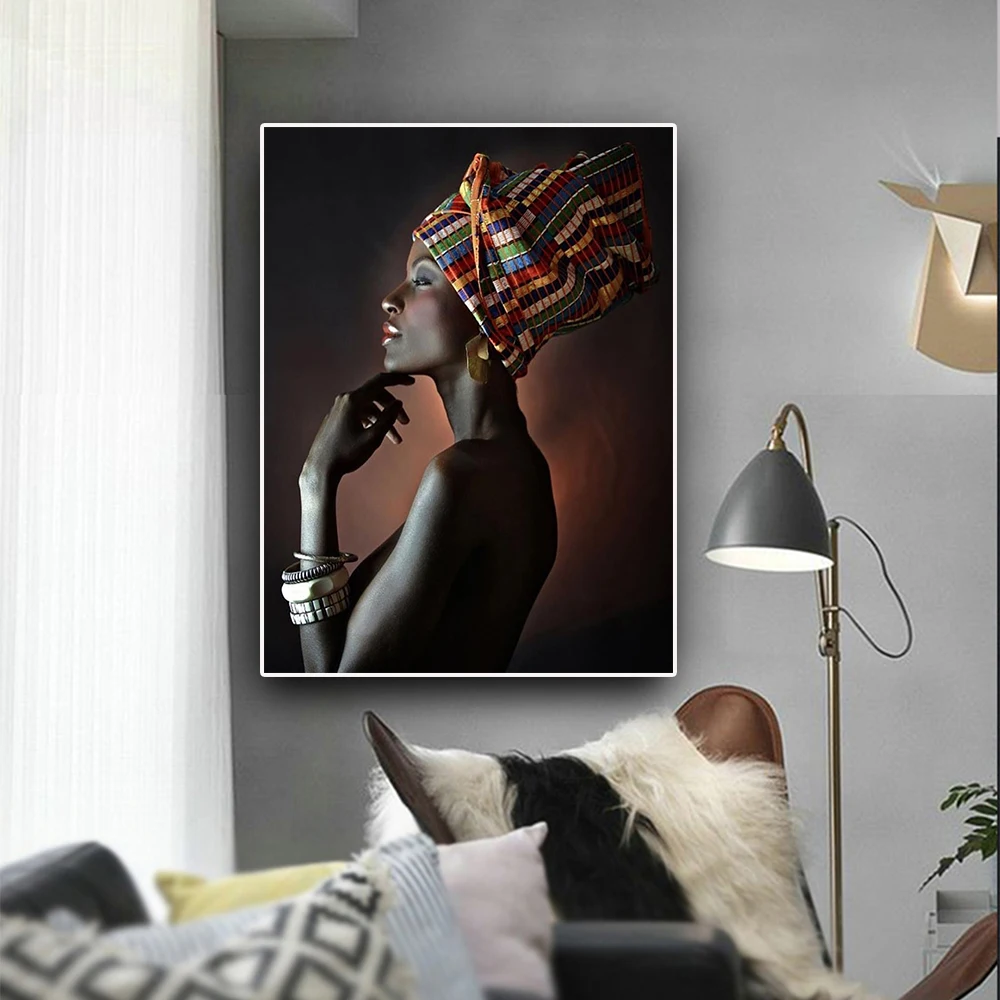 African Nude Woman Headband Portrait Wall Art Canvas Painting Living Room Posters And Prints Wall Pictures Unframed
African Nude Woman Headband Portrait Wall Art Canvas Painting Living Room Posters And Prints Wall Pictures Unframed