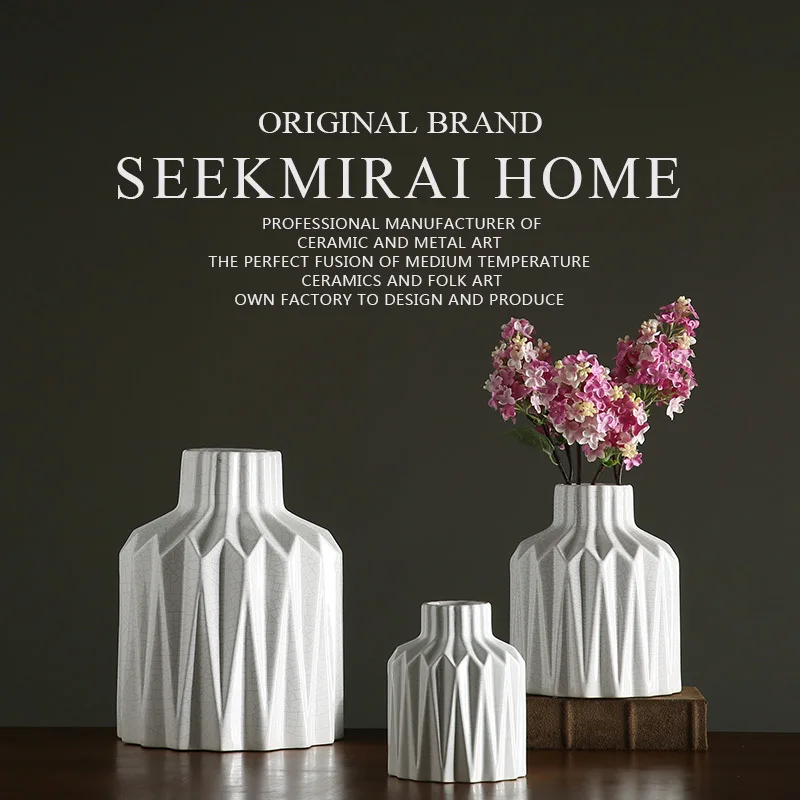French white modern diamond vases ceramic creative classical flower vase pot home decor craft room decoration porcelain figurine
French white modern diamond vases ceramic creative classical flower vase pot home decor craft room decoration porcelain figurine