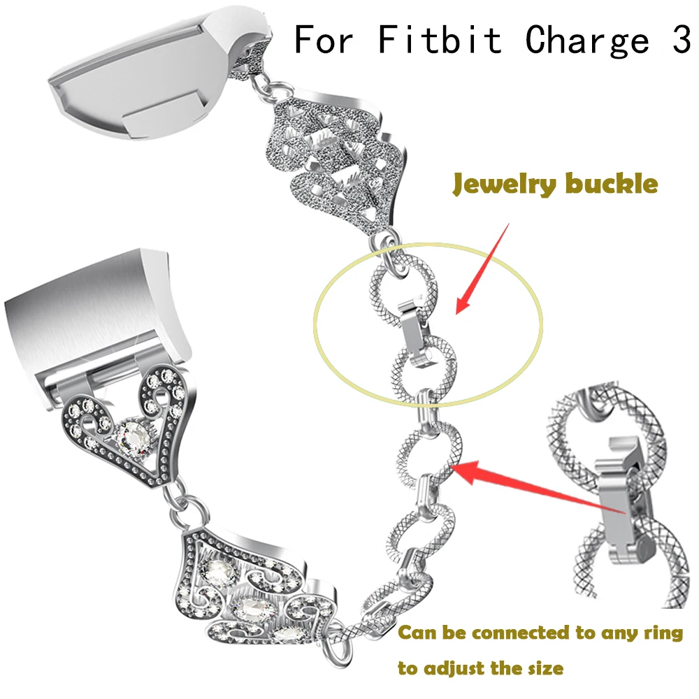 alloy Steel Watch Strap for Fitbit Charge 3 Metal Retro link Wristbands Watch Band Smart watch Women Bracelet fashion gift bands
alloy Steel Watch Strap for Fitbit Charge 3 Metal Retro link Wristbands Watch Band Smart watch Women Bracelet fashion gift bands