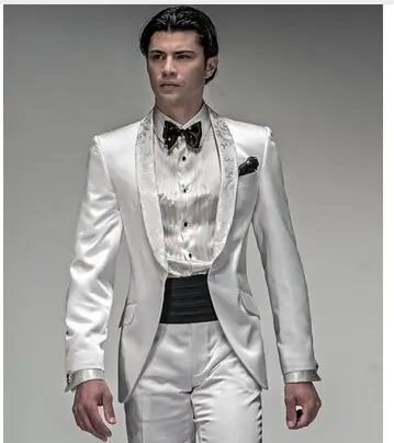 Silver Grooms Tuxedos Shawl Lapel Wedding Suits Three Piece For Prom Two Button Groomsmen Suit( jacket+Pants+tie)
Silver Grooms Tuxedos Shawl Lapel Wedding Suits Three Piece For Prom Two Button Groomsmen Suit( jacket+Pants+tie)