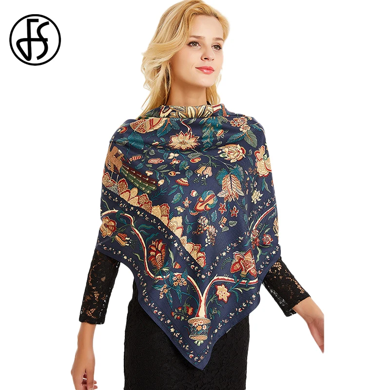 FS Muslim Woman Scarf Silk Square Shawls And Scarves Retro Print Foulard Femme Hijab Echarpe For Ladies Brand Desigual Muffler
FS Muslim Woman Scarf Silk Square Shawls And Scarves Retro Print Foulard Femme Hijab Echarpe For Ladies Brand Desigual Muffler