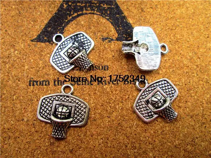 125pcs- Basketball Charms, Antique Tibetan silver Tone Backboard and Ball charm pendants, Jewelry Making 20x15mm
125pcs- Basketball Charms, Antique Tibetan silver Tone Backboard and Ball charm pendants, Jewelry Making 20x15mm