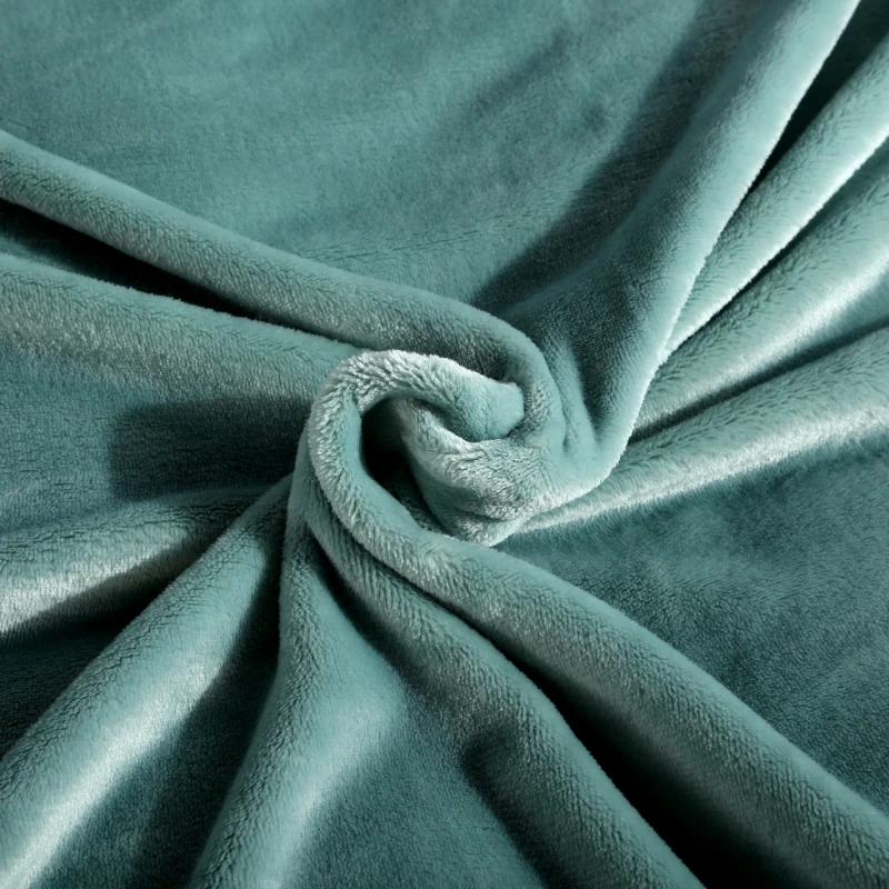 Bean Green Solid Color Thickening Bedspread Blanket 200x230cm Flannel To On For The Sofa/Bed/Car Portable Plaids | Дом и сад