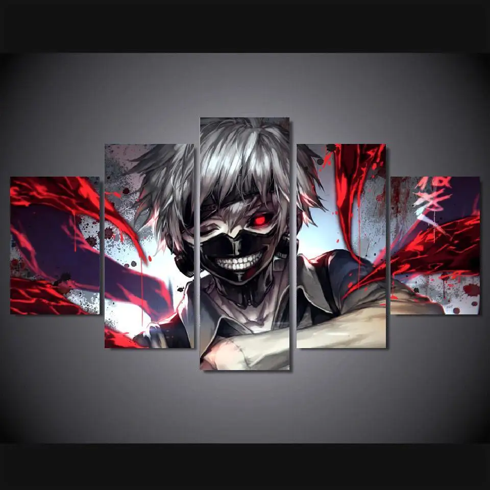 5 Panels Wall Art Anime Ken Kaneki Tokyo Ghoul Paintings Canvas Poster Unframed 5236
5 Panels Wall Art Anime Ken Kaneki Tokyo Ghoul Paintings Canvas Poster Unframed 5236