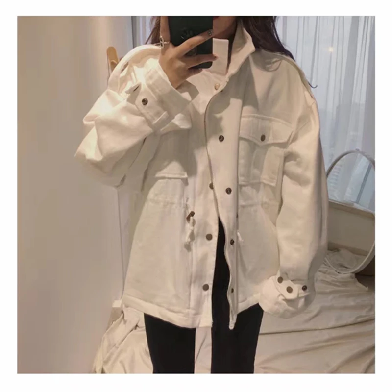 2019spring new women's jacket retro stand collar zipper versatile tooling loose casual pocket waist windbreaker jacket femalem68
2019spring new women's jacket retro stand collar zipper versatile tooling loose casual pocket waist windbreaker jacket femalem68