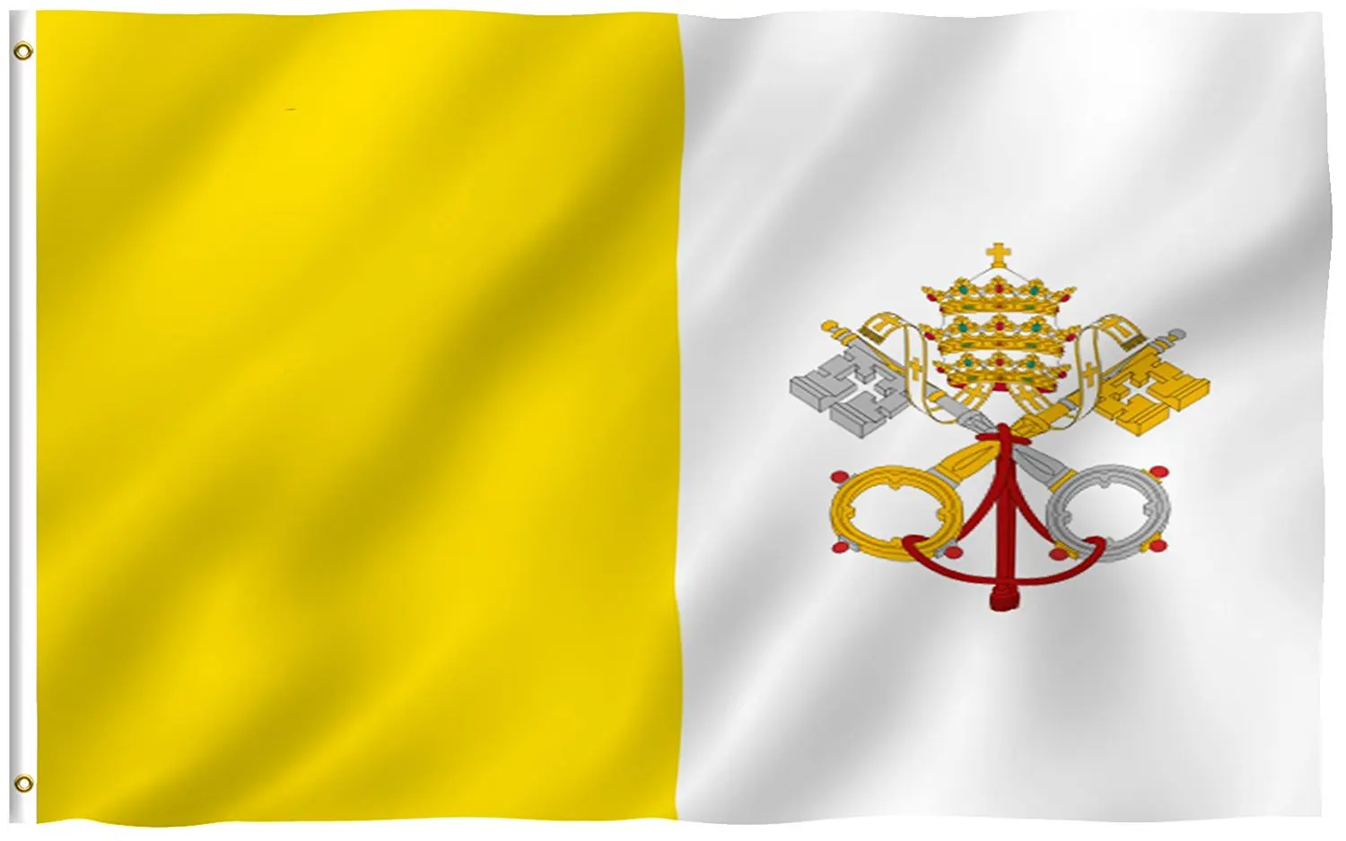 MOFAN Vatican Flag - State of City Flags Polyester with 2 Brass Grommets 3 X 5 Ft | Дом и сад