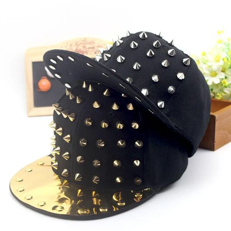 2018 Adult Spiky Cool Flat Peaked Baseball Hats Men Hip Hop Punk Rock Spike Studs Rivets Snapback Hat Cap
2018 Adult Spiky Cool Flat Peaked Baseball Hats Men Hip Hop Punk Rock Spike Studs Rivets Snapback Hat Cap