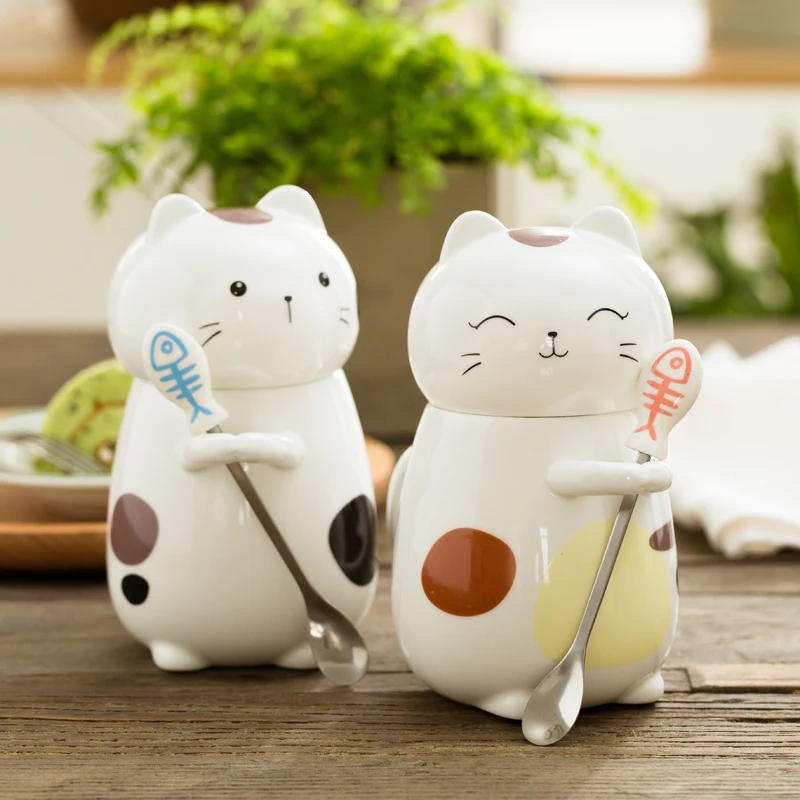 Ceramic Cute Cat Cups Breakfast Coffee Mugs Personality 3D Cartoon Mug with Spoon Home Decor Milk Cups Christmas Gifts
Ceramic Cute Cat Cups Breakfast Coffee Mugs Personality 3D Cartoon Mug with Spoon Home Decor Milk Cups Christmas Gifts