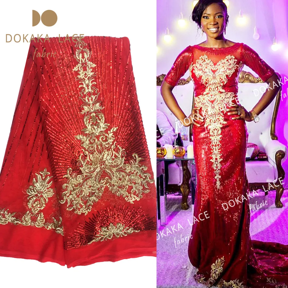 Red And Gold Sequined Embroidered Mesh Net Lace Fabric Noble Style For India Lady Dresses Material Party Wedding Tulle Fabrics
Red And Gold Sequined Embroidered Mesh Net Lace Fabric Noble Style For India Lady Dresses Material Party Wedding Tulle Fabrics