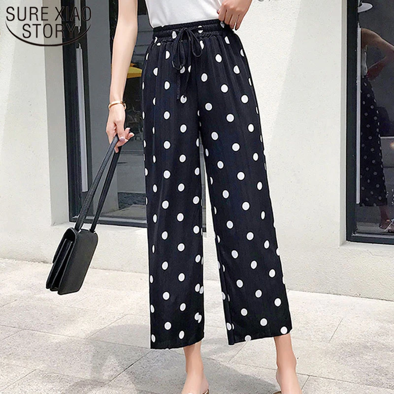 2022 summer ladies dot pants Drawstring High Casual pant Wide Leg Pants Fashion women pants Ankle-Length Pants harajuku 3643 50
2022 summer ladies dot pants Drawstring High Casual pant Wide Leg Pants Fashion women pants Ankle-Length Pants harajuku 3643 50
