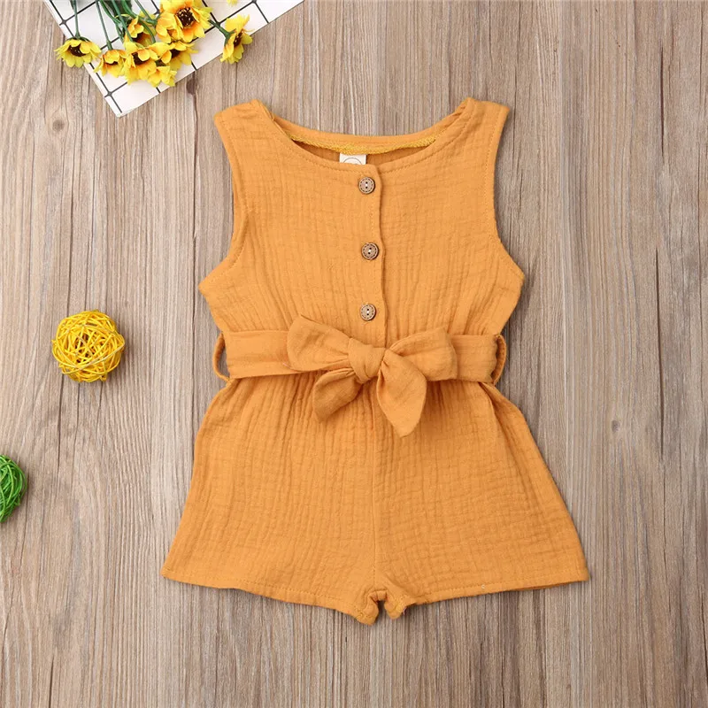 2019 New Kids Baby Boys Girls Clothes Sleeveless Bodysuit Romper Jumpsuit Belts Buttons Bowknot Rompers Sunsuit Outfit Set 0-18M
2019 New Kids Baby Boys Girls Clothes Sleeveless Bodysuit Romper Jumpsuit Belts Buttons Bowknot Rompers Sunsuit Outfit Set 0-18M