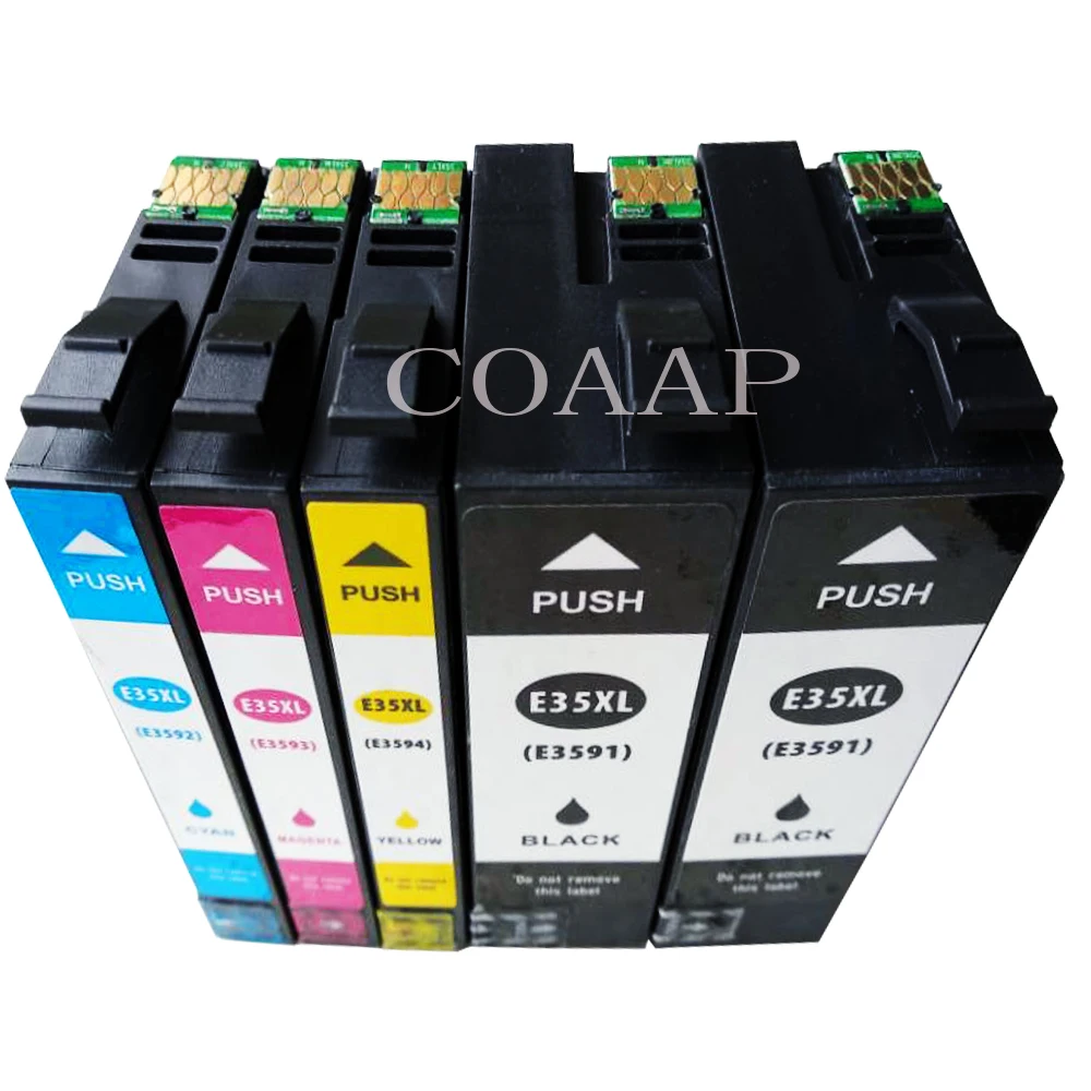 5PK Compatible EPSON 35XL T3591 Ink Cartridge for WorkForce 4720DWF 4725DWF 4730DTWF 4730DWF 4740DTWF Printer
5PK Compatible EPSON 35XL T3591 Ink Cartridge for WorkForce 4720DWF 4725DWF 4730DTWF 4730DWF 4740DTWF Printer