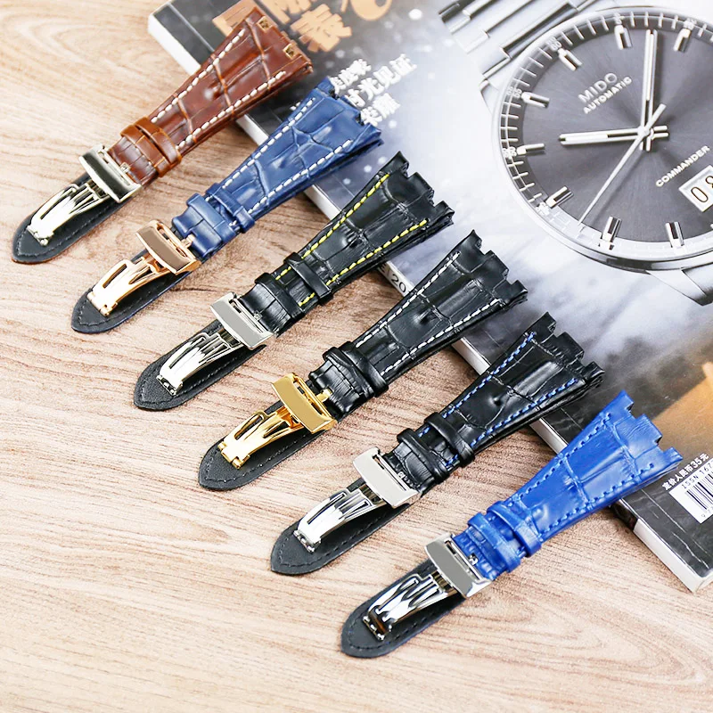 Noble mechanical watch accessories 28MM leather strap folding buckle FOR AP ROYAL OAK OFFSHORE soft leather series
Noble mechanical watch accessories 28MM leather strap folding buckle FOR AP ROYAL OAK OFFSHORE soft leather series