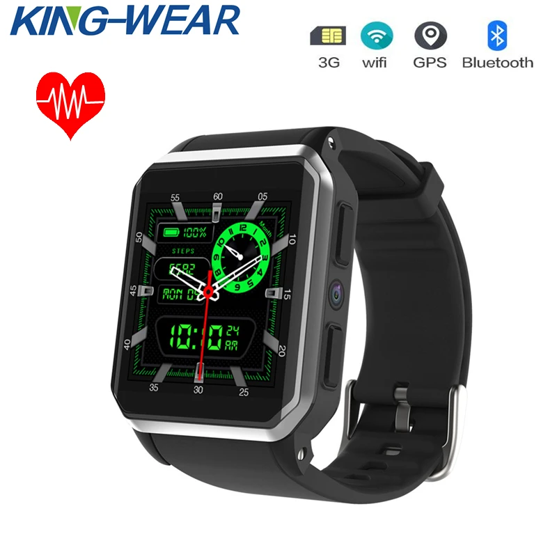 3G Android Смарт часы Kingwear KW06 PK kw99 наручные Поддержка SIM MTK6580 4 ядра SmartWatch шагомер