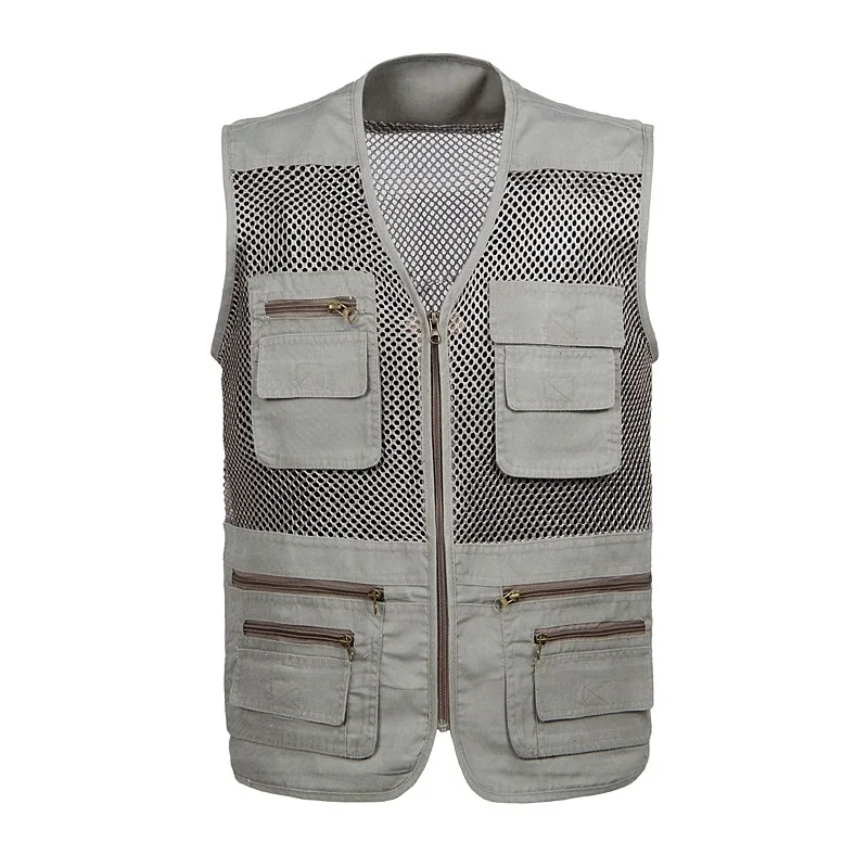 Multi-pockets Out door Vest Men Professional Photography Cameraman Mesh Vest for Hunt Director Reporter Vests
Multi-pockets Out door Vest Men Professional Photography Cameraman Mesh Vest for Hunt Director Reporter Vests
