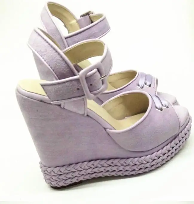 Hot Selling Peep Toe Platform Wedge Sandal for Woman 2018 Summer Super High Buckle Strap Gladiator Sandal Black Purple Pink
Hot Selling Peep Toe Platform Wedge Sandal for Woman 2018 Summer Super High Buckle Strap Gladiator Sandal Black Purple Pink